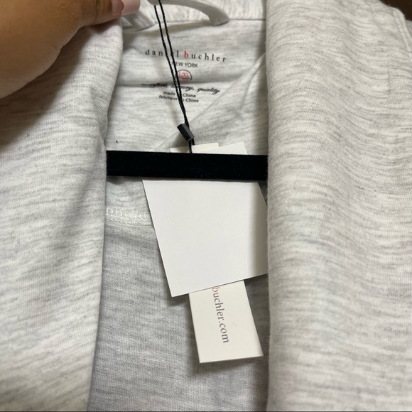 Daniel Buchler Gray Shawl Collar Tie Waist Robe - Picture 3 of 6